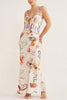 Timeless Choice Satin Contrast Fun Print Bias Cut Maxi Dress