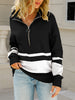Women's Fashionable Stand-up Neck Zip-up Sweater