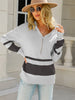 Women's Fashionable Stand-up Neck Zip-up Sweater