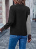 Bohemia Loose Contrast Color Lace-Up V-Neck Sweater Tops