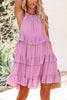 Smocked Halter Tiered Babydoll Dress
