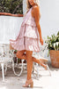 Smocked Halter Tiered Babydoll Dress