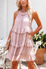 Smocked Halter Tiered Babydoll Dress