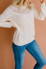 Lace Patchwork O Neck Sweater