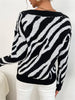 Fashion Zebra Pattern Warm Knitting Sweater