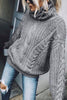 Eiffel Tower Cable Knit Relaxed Sweater