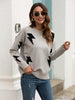 Women's Jacquard Round Neck Pullover Sweater