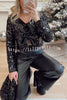 City Lights Irregular Sequin Tie-front Satin Bow Sequined Jacket
