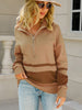 Women's Fashionable Stand-up Neck Zip-up Sweater