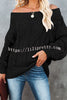 Surprising You Cable Knit Off The Shoulder Sweater