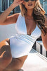 Deep V Neck One Piece Swimsuit