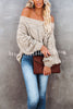 Surprising You Cable Knit Off The Shoulder Sweater