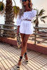 Lilipretty Unique Summer Off Shoulder Linen Shorts Suit