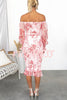 Shine Bright Floral Off Shoulder Smocked Waist Midi Dress