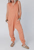 V Neck Solid Sleeveless Pocket Jumpsuit