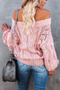 Surprising You Cable Knit Off The Shoulder Sweater