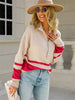 Women's Fashionable Stand-up Neck Zip-up Sweater