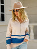 Women's Fashionable Stand-up Neck Zip-up Sweater