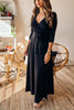 Solid Wrap Maxi Dress