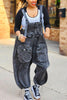 Pocket Detail Drawstring Harem Overall