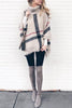 Stripe Tassel Loose High Collar Sweaters