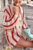 Head In The Clouds Crochet Cardigan Short Set