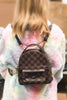 Luxe Checkered Mini Backpack