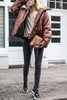 Hide Quilted Stand Collar Button Coat