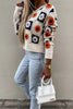 Square Crochet Crop Button Cardigan
