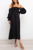 Off Shoulder Smocked Midi Dress