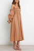Off Shoulder Smocked Midi Dress