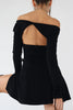 Square Neck Backless Bodysuit Wrap Dress