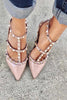 Rivet Pointed Toe High Heels Pump
