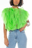 Ruffled Feathers Sleeveless Tulle Top