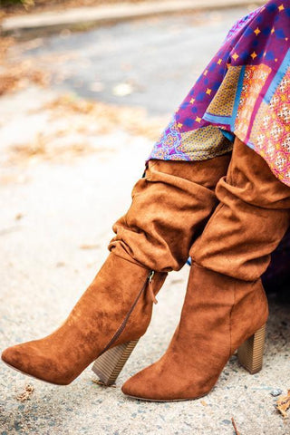 High Heels Zipper Knee Boots