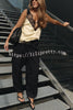 Versatile and Elegant Items Lace Petal Trim Cutout V-neck Slip Loose Tank