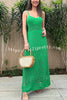 Brunch Voyage Knit Texture Various Patterns Stretch Maxi Dress