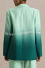 Enya Ombre Print Single Button Long Sleeve Lapel Loose Blazer