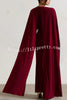 Charming Look Crew Neck Cape Sleeve Stretch Maxi Dress