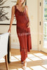 Sexy Lace Stitching Suspender V-neck Asymmetrical Maxi Dress