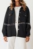 Lugogne Relaxed Lapel Oversized Long Sleeve Shirt