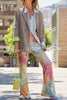Music Festival Fanatic Tie Dye Print Sequin Back Elastic Waist Flare Pants