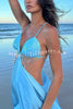 Cleo Sequin Chain Detail Gradient Print Back Tie-up Vacation Maxi Dress