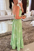 Leopard Print Sexy Halterneck Backless Lace-up Maxi Dress
