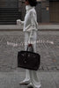 Morning Coffee Walks Ribbed Turtleneck Long Sleeve Sweatshirt and Elastic Waist Pocketed Loose Pants Set