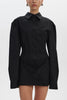 Fashion Long-sleeved Elegant Pleated Slim-fit Mini Dress