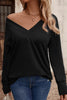 Sexy Simplicity Solid Buttons V Neck Tops