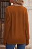 Sexy Simplicity Solid Buttons V Neck Tops
