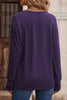 Sexy Simplicity Solid Buttons V Neck Tops