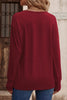 Sexy Simplicity Solid Buttons V Neck Tops